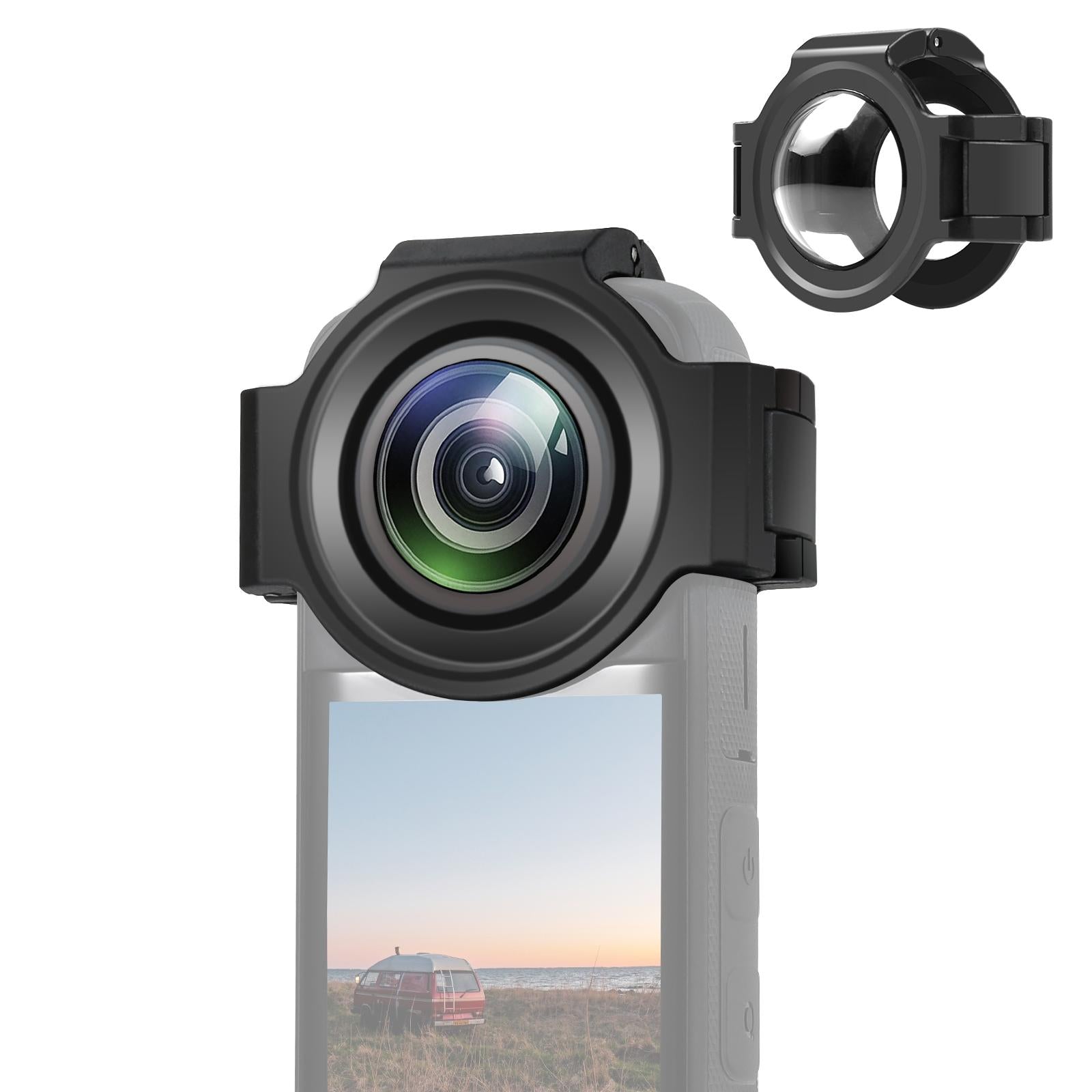 V562-918UP-202503031335-00 Upgraded Optical Glass Lens Guard for Insta360 X3 - Protective Cover - Image 1