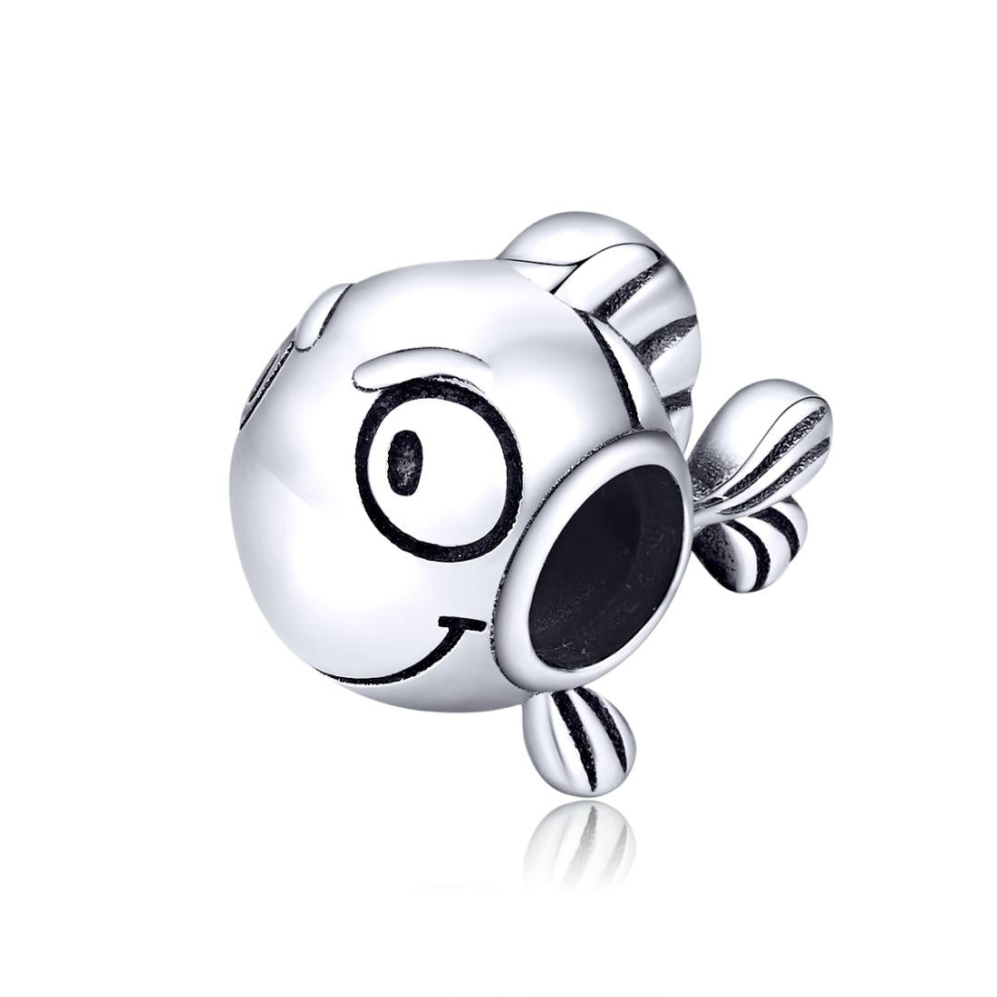 V562-933600ADE-202504111705-00 925 Sterling Silver Simple Fish Bead Bracelet / Necklace Accessory - Image 1