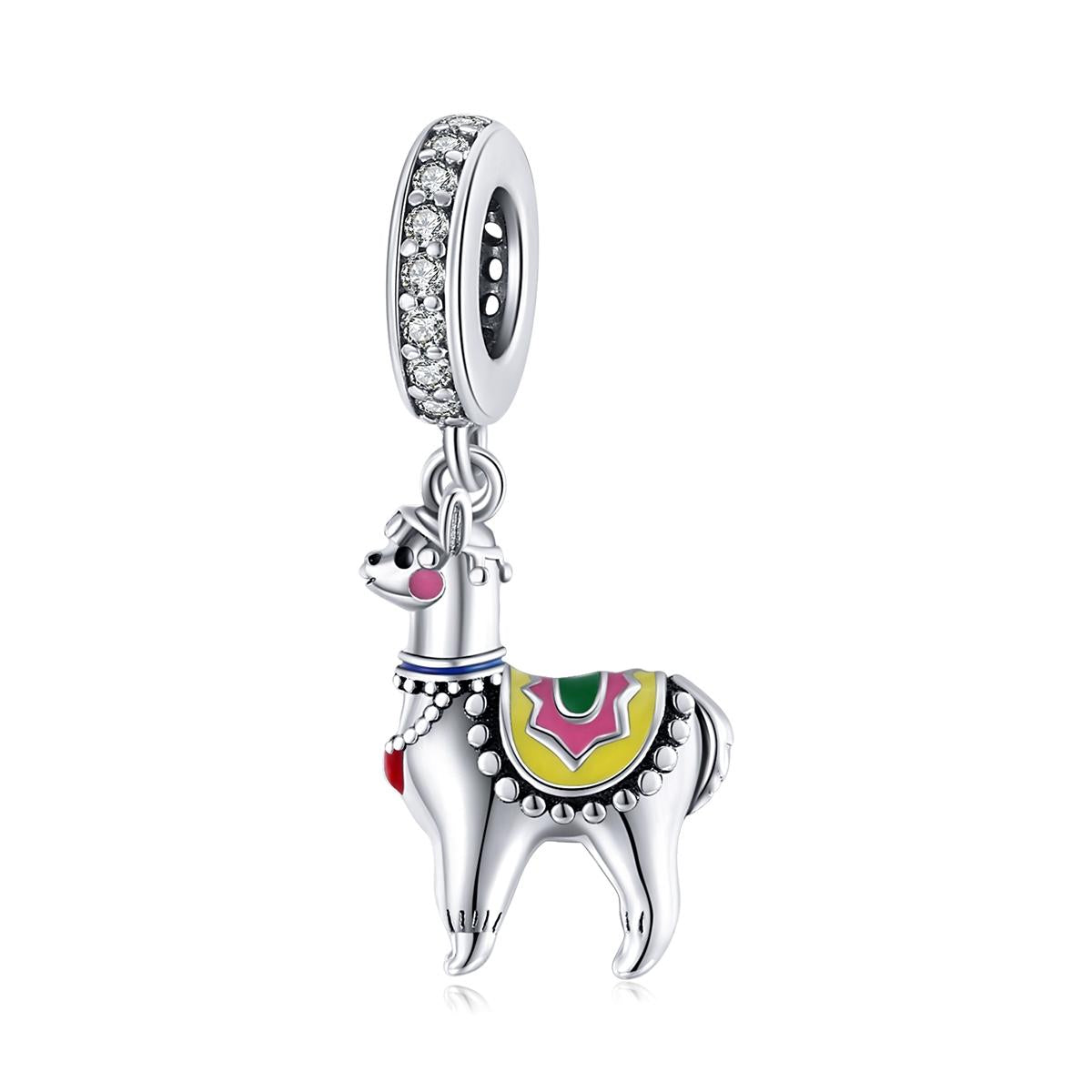 V562-9922100ADE-202504111607-00 925 Sterling Silver Adorable Alpaca Pendant For Diy Bracelets & Necklaces - Image 1