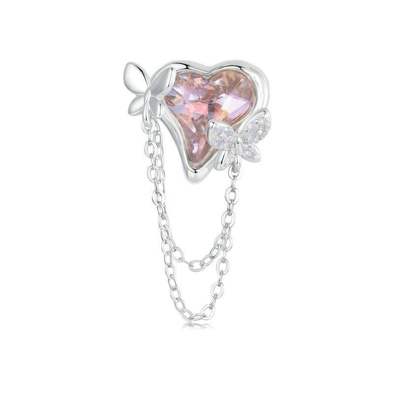 V562-A1001944060DBT-202504111911-00 925 Sterling Silver Opal Butterfly Tassel Beads - Image 1