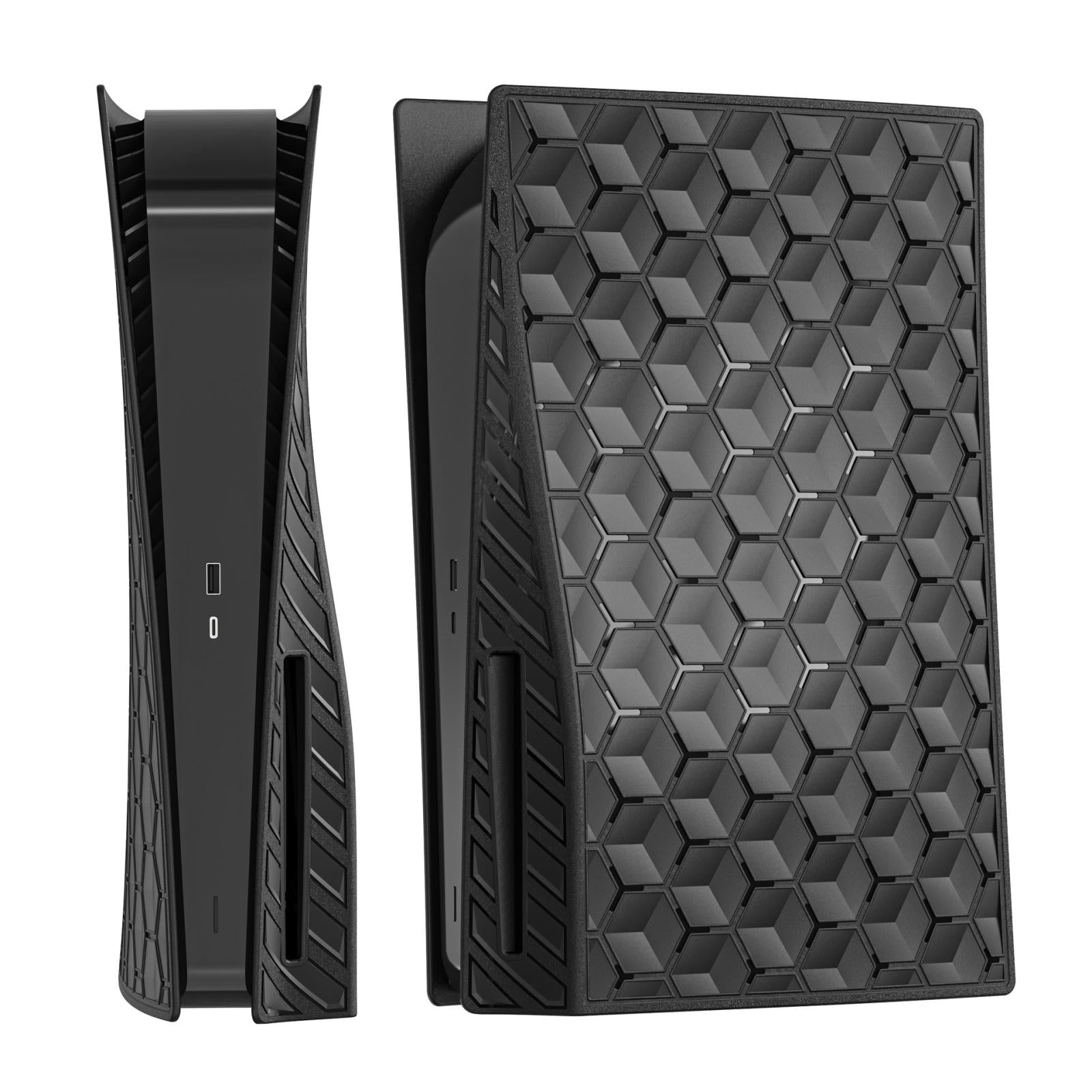 V562-A1003233060DBT-202502212145-00 Protective Hard Case for Sony Ps5 Cd-rom Console - Honeycomb Shell - Image 1