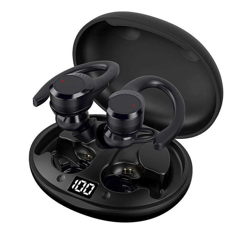 V562-A1003423060DBT-202505231820-00 Digital Display Bluetooth Headset with Noise Reduction and Charging Bin - Black - Image 1