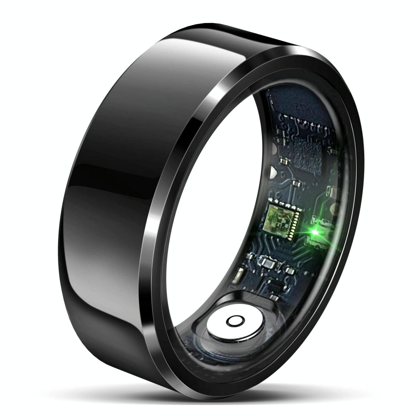 V562-A100365200AYS-202504281921-00 Smart Ring With Heart Rate Blood Oxygen And Sleep Monitoring - R6 Size 8 - Black - Image 1