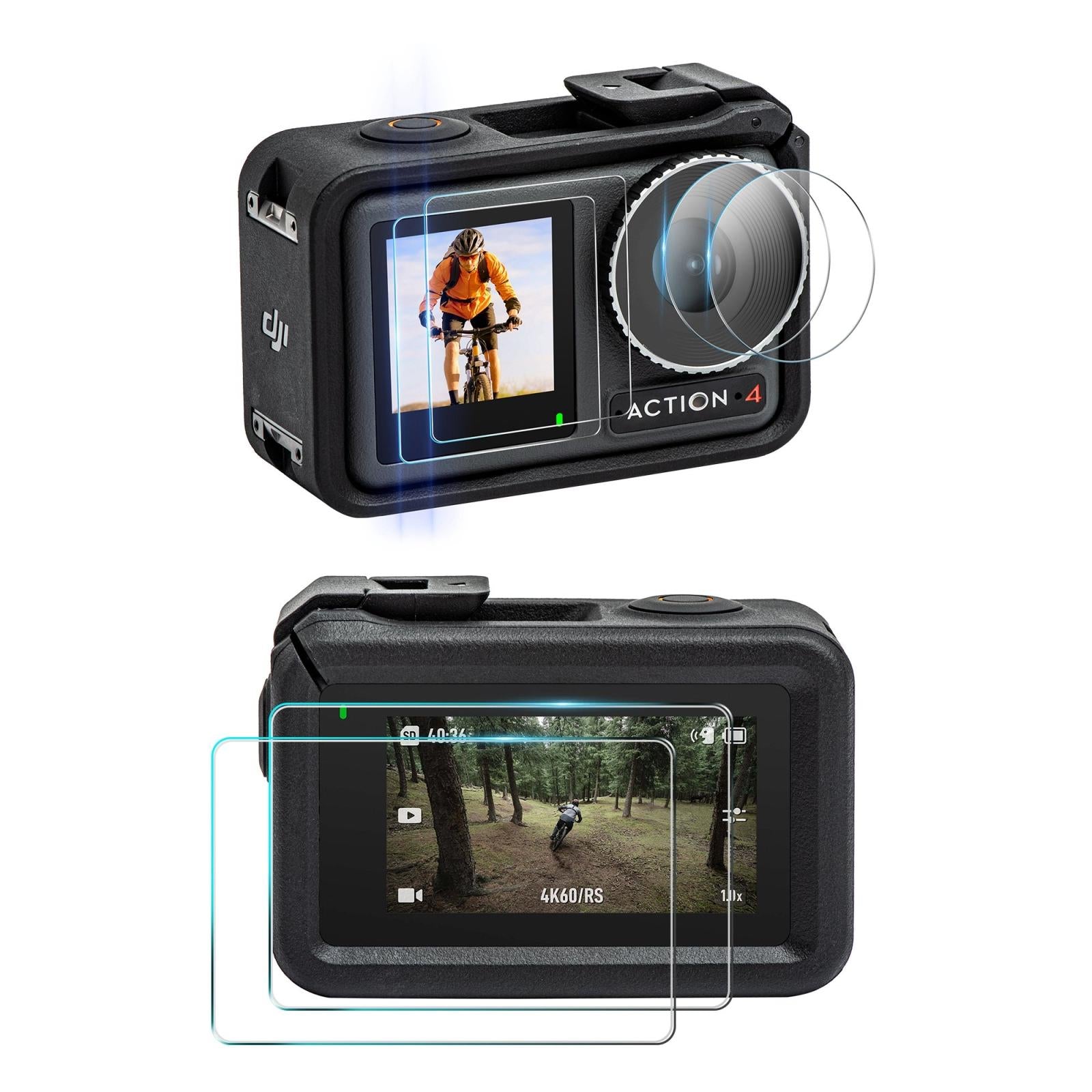 V562-A100832500ADE-202502212340-00 Tempe Glass Lens Protector for Dji Action - 3-in-1 Set - Image 1