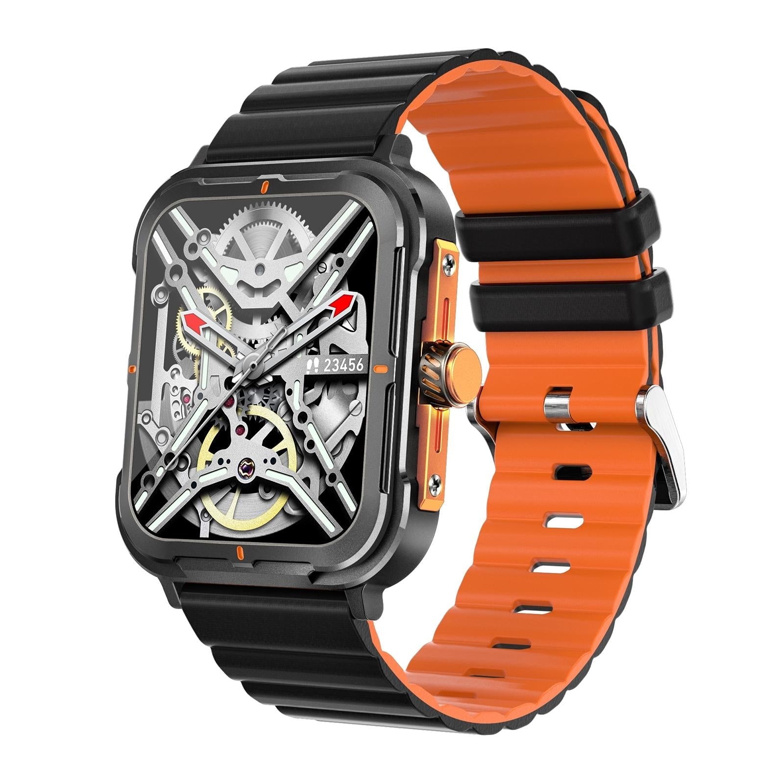 1.9 Inch Tft Square Screen Smart Watch Supports Blood Pressure Monitoring - Black