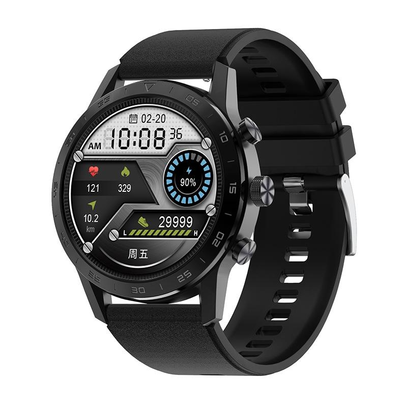 V562-A1019532060DBT-202504252046-00 Smart Dual Display Analog Digital Call Watch - Black Silicone - Image 1
