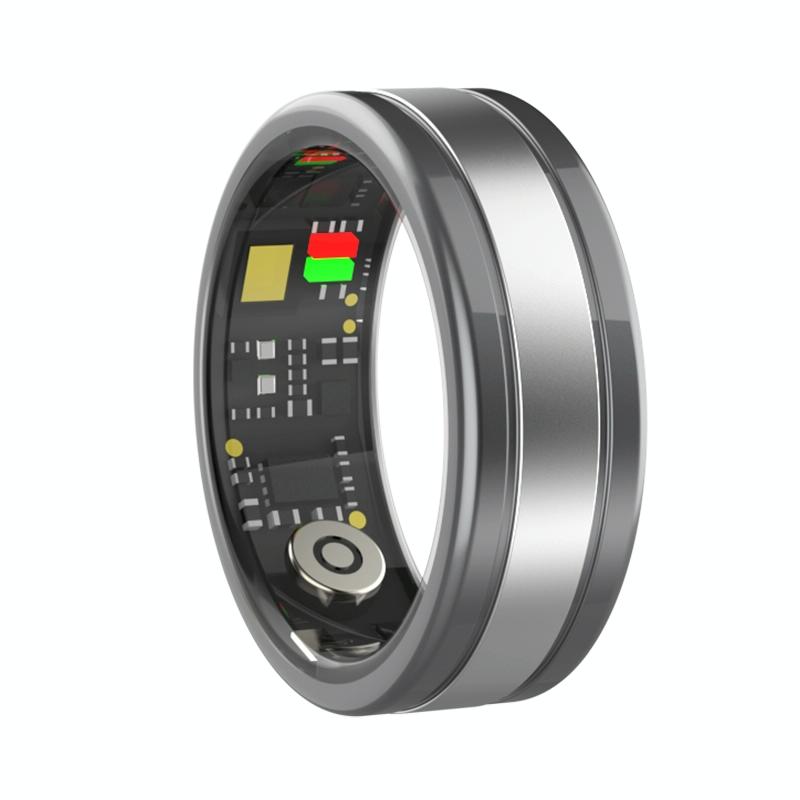 V562-A101956200AYS-223611-00 Smart Ring With Heart Rate Blood Oxygen Sleep Tracking - R18 Size 9 - Black - Image 1