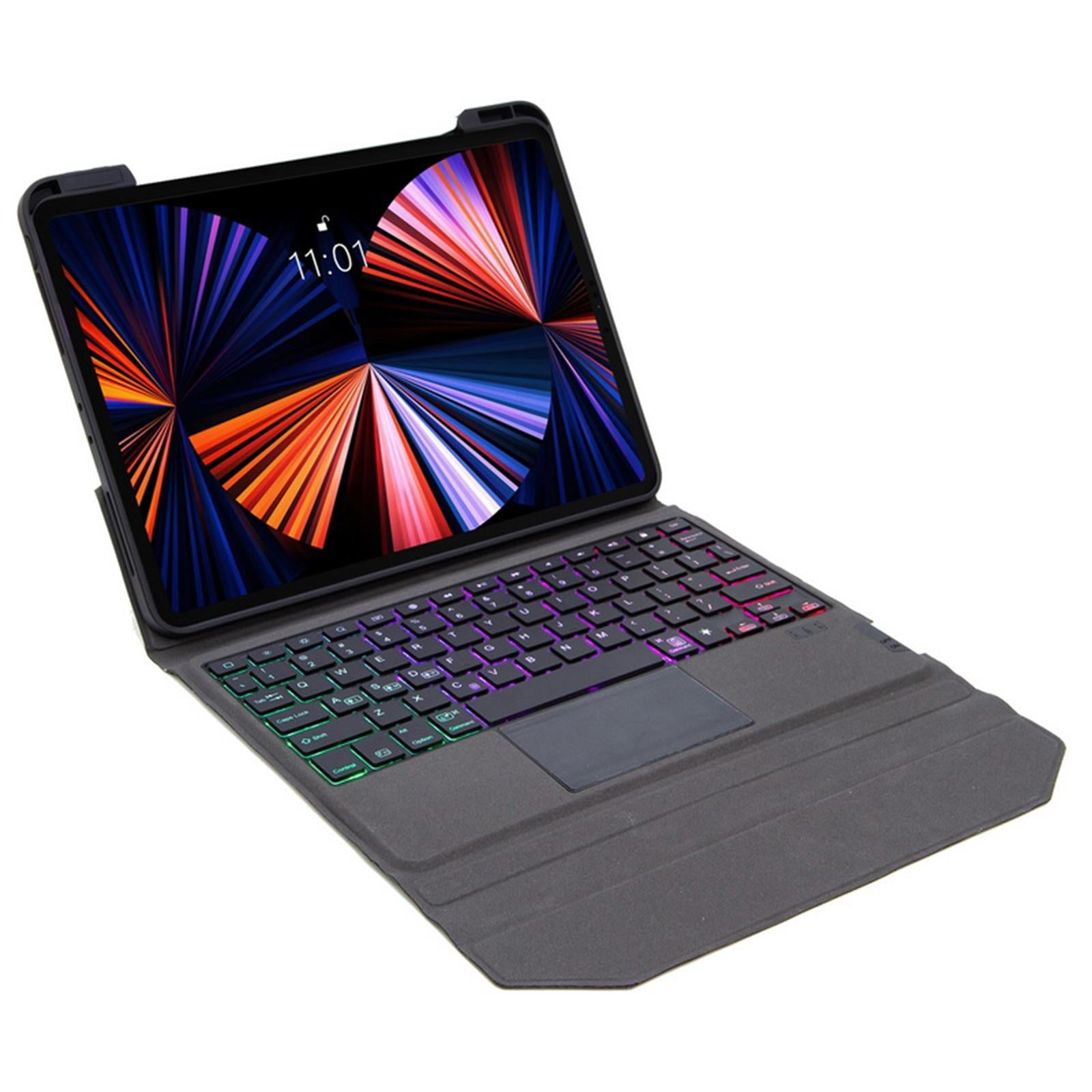 V562-A101981300ADE-202504292020-00 Bluetooth Keyboard Leather Case With Backlight & Touchpad For Ipad Air 10.9 - Black - Image 1