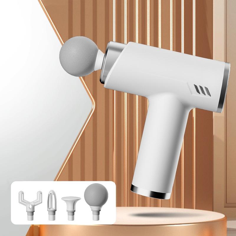 V562-A1020474060DBT-221659-00 Silent Fascia Gun For Muscle Relaxation - High Frequency Vibration Massager - White - Image 1