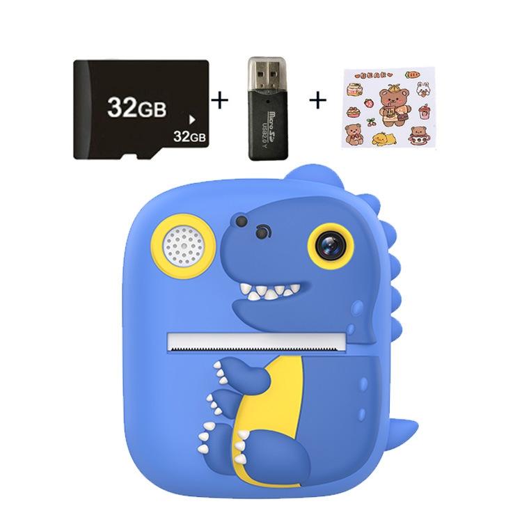 V562-A1022064060DBT-221914-00 Instant Printing Camera with 2.4 Hd Screen and 32gb Tf Card - Blue - Image 1