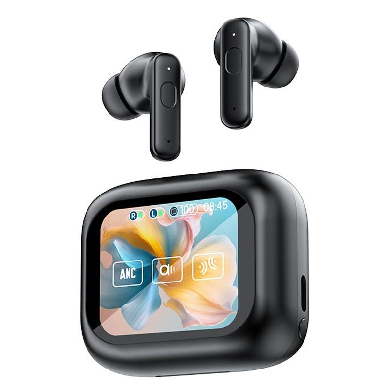 V562-A1023005060DBT-202505261747-00 Wireless Bluetooth Earphones with Touch Screen & Noise Reduction - Black - Image 1