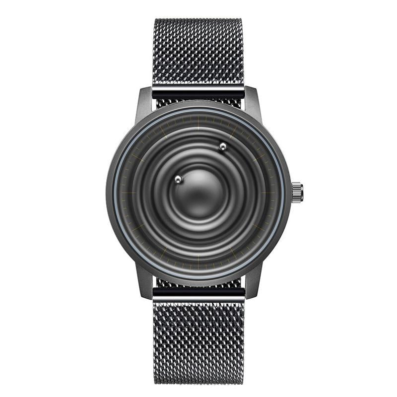 V562-A1026724060DBT-202504171905-00 Stainless Steel Men Quartz Watch with Magnetic Strap - 40mm - Black - Image 1