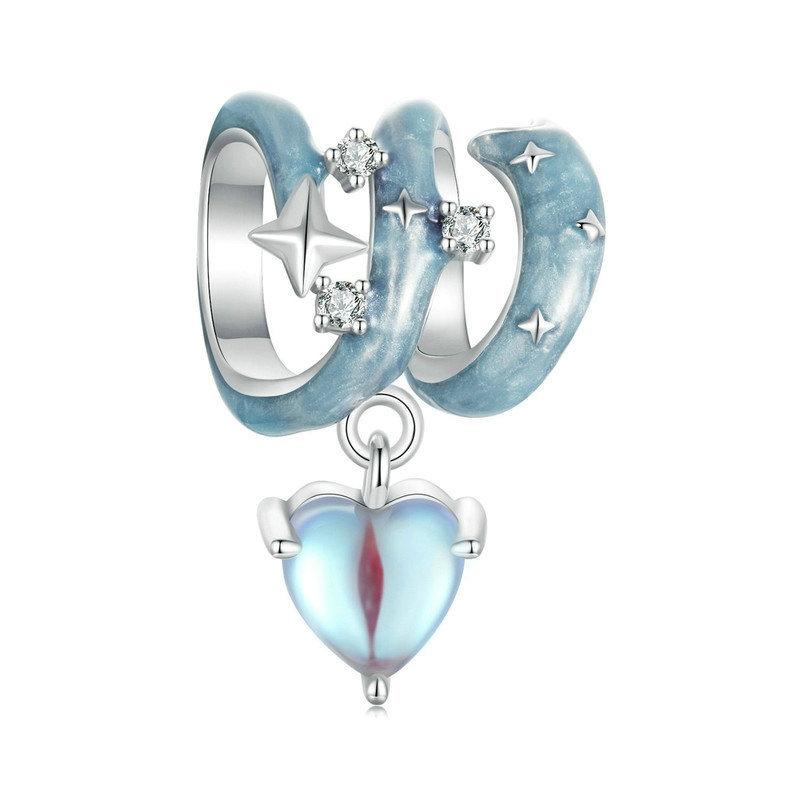 V562-A1030954060DBT-202504111906-00 925 Sterling Silver Starry Sky Love Diy Beads - Image 1