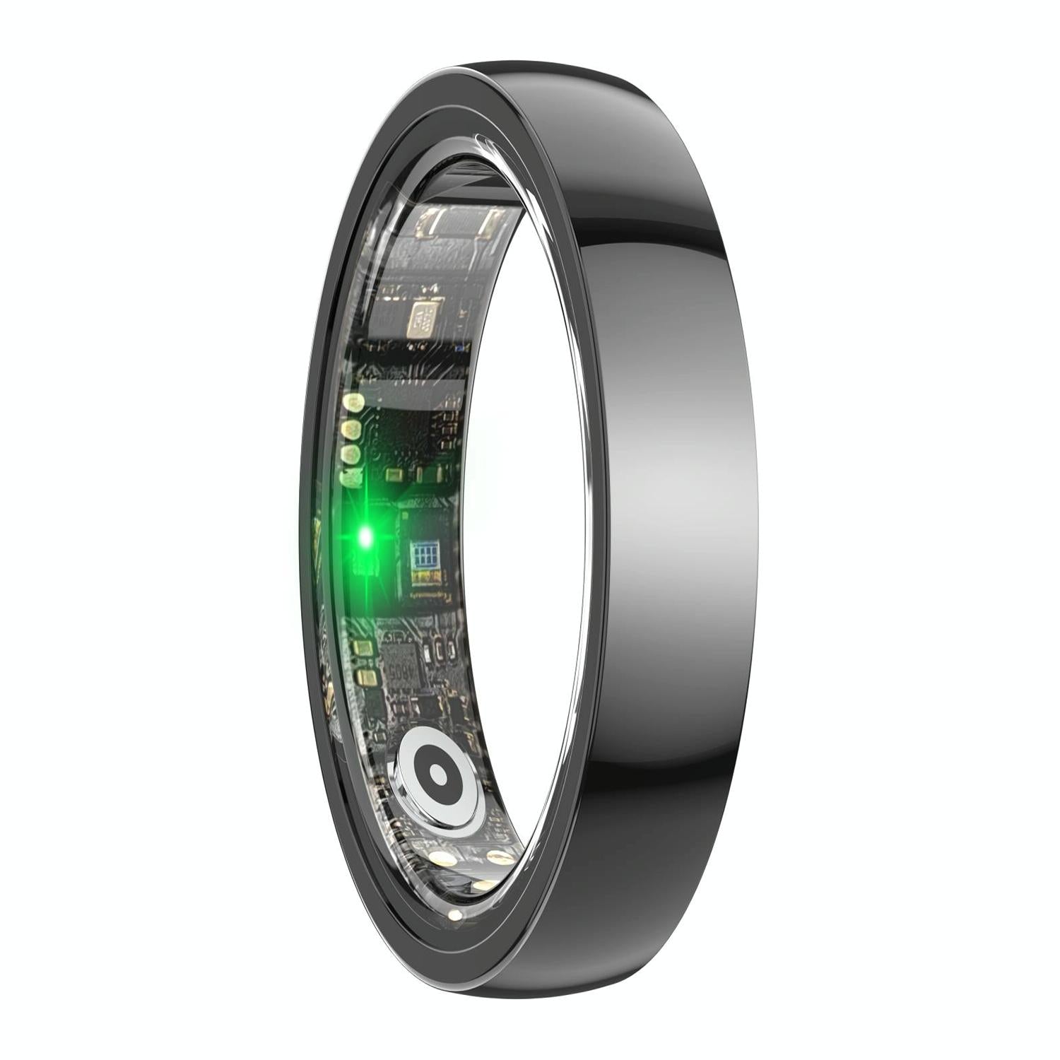 V562-A103457200AYS-202502241720-00 Smart Ring With Heart Rate Blood Oxygen Sleep & Sports Modes - Size 12 - Black - Image 1