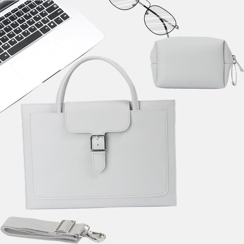 V562-A1039352060DBT-202502282131-00 Waterproof Laptop Bag with Power Pack - 13 Inches Portable - Light Grey - Image 1