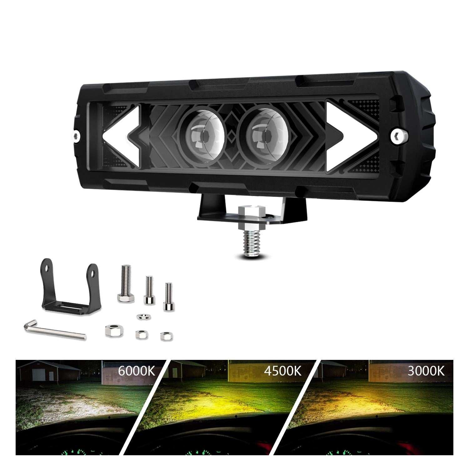 V562-A104056500ADE-202503052011-00 6 Inch Arrow Binocular Spotlight Black - Image 1