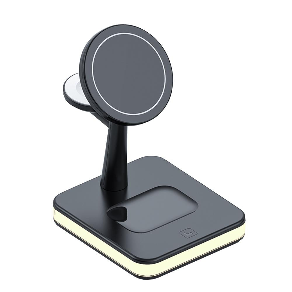 V562-A104116100AYS-202504211918-00 4 In 1 Magnetic Wireless Charger For Iphone / Iwatch / Airpods & More - Black - Image 1