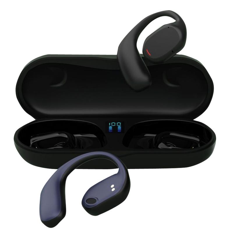 V562-A1041213060DBT-202505261732-00 Wireless Bluetooth Sports Earphone - Js270 Hanging Ear Design - Black - Image 1