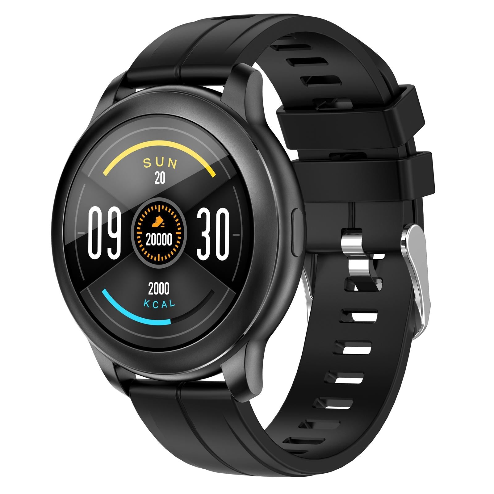1.3 Inch Ips Colour Screen Ip67 Waterproof Smart Watch Support Sleep Monitor / Heart Rate Monitor / Blood Pressure Monitor - Black