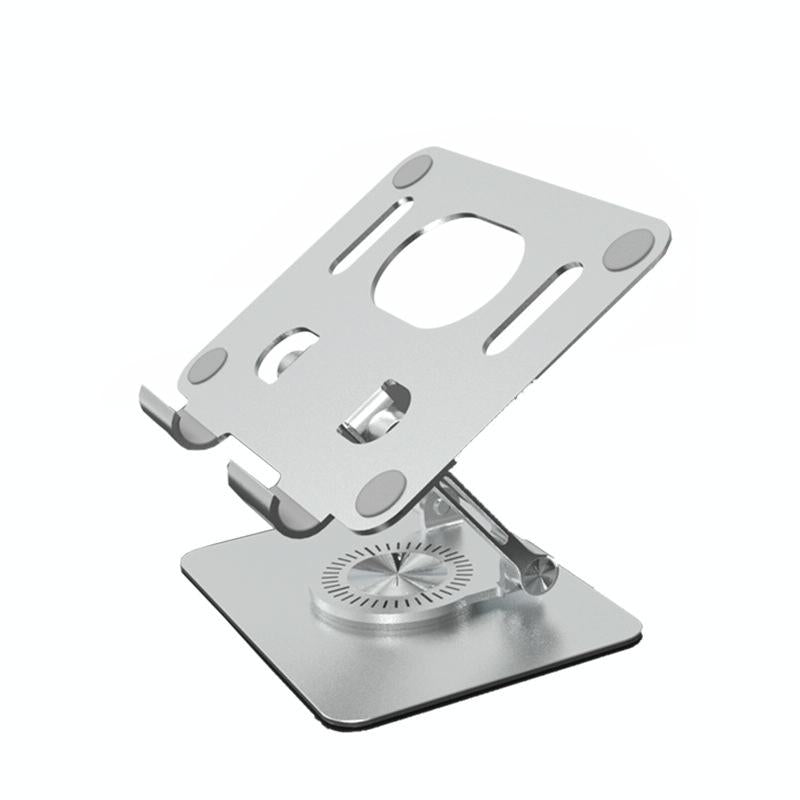 V562-A1043613060DBT-202505261912-00 Universal Tablet Stand - 360 Degree Rotating Foldable - Silver - Image 1