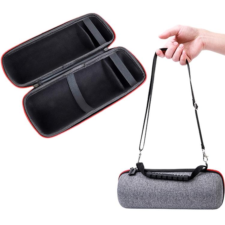 V562-A1048413850DBT-202503041316-00 Jbl Pulse4 Portable Storage Bag with Velvet Lining and Protective Cover - Silver Gray + Black - Image 1