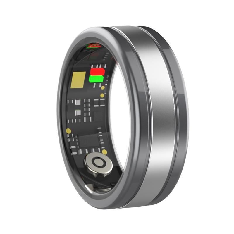 V562-A104956200AYS-202504281916-00 Smart Ring With Heart Rate Blood Oxygen Sleep & Sports Modes - Size 12 - Black - Image 1
