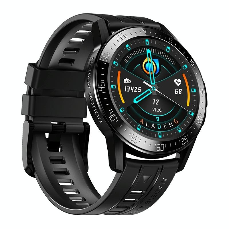 V562-A105050100ADE-202504251840-00 1.3 Inch Full-Fit Round Screen Smart Watch Support Sleep Monitor / Heart Rate Monitor / Temperature Monitoring Black - Image 1
