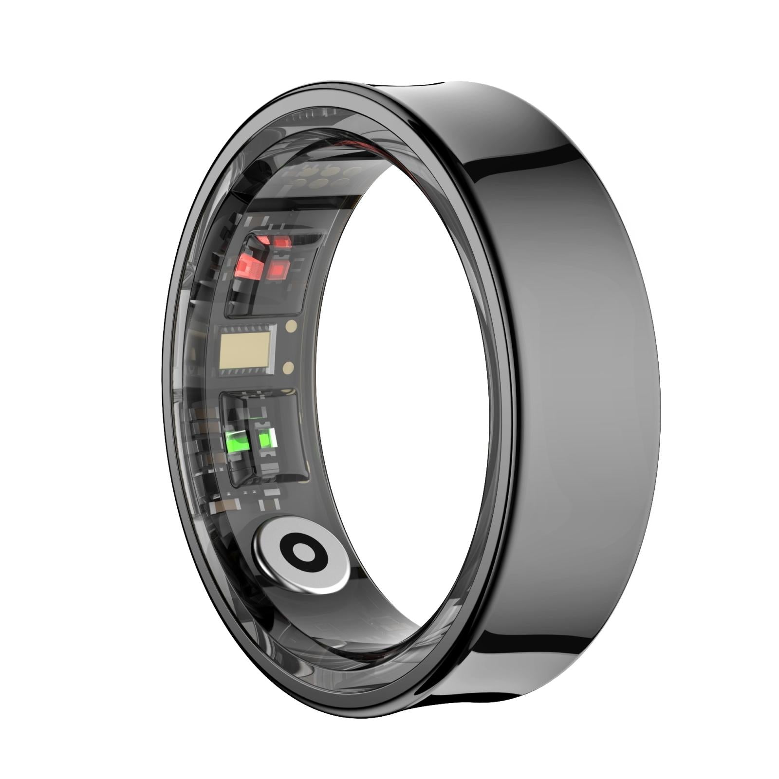 V562-A105247200AYS-202504281836-00 Smart Ring With Heart Rate Blood Oxygen Sleep Monitoring & Sports Modes - Size 8 - Black - Image 1