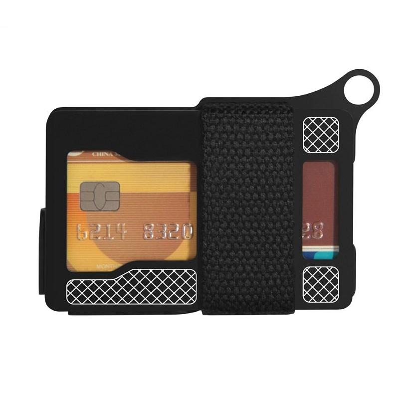 V562-A1052691060DBT-202503280242-00 Metal Fabric Card Holder For Men Black - Image 1