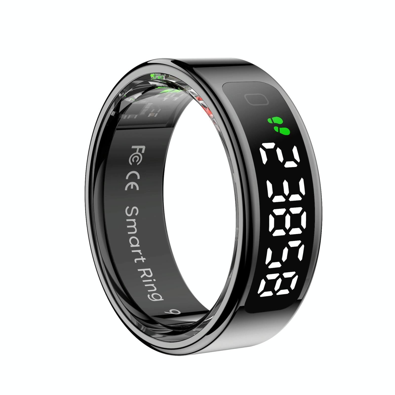 V562-A105308200AYS-202504281912-00 Smart Ring Heart Rate Blood Oxygen Sleep Sports Size 9 - Black - Image 1