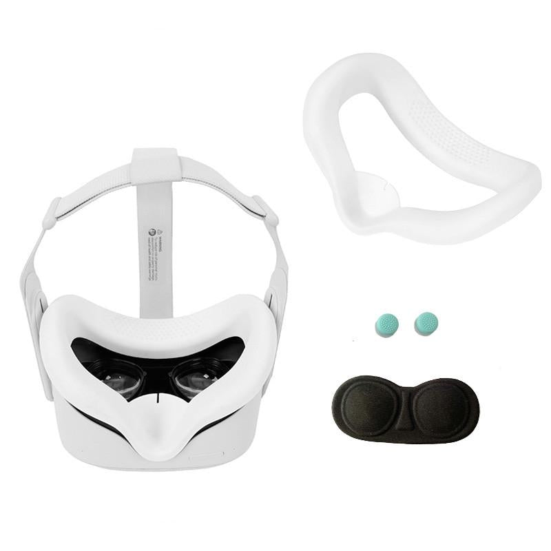 V562-A105368100AYS-226314-00 Silicone Vr Eye Mask Lens Cover Set for Oculus Quest 2 - White - Image 1