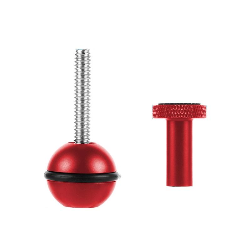 V562-A1053752060DBT-202502241625-00 Adjustable Ball Head Adapter for Underwater Photography Lights - 1/4 Inch Red - Image 1