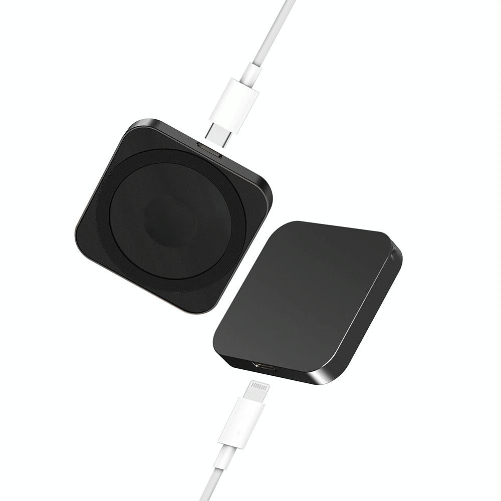 V562-A106109500ADE-202504211931-00 3 In 1 Portable Wireless Charger For Iphone Airpods And Iwatch - Black - Image 1