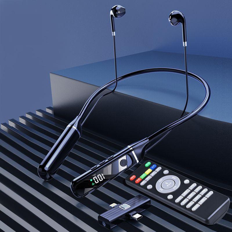 V562-A1064953060DBT-202505261810-00 Wireless Sports Earphones with Bluetooth 5.3 and Built-in Sound Card - Black - Image 1
