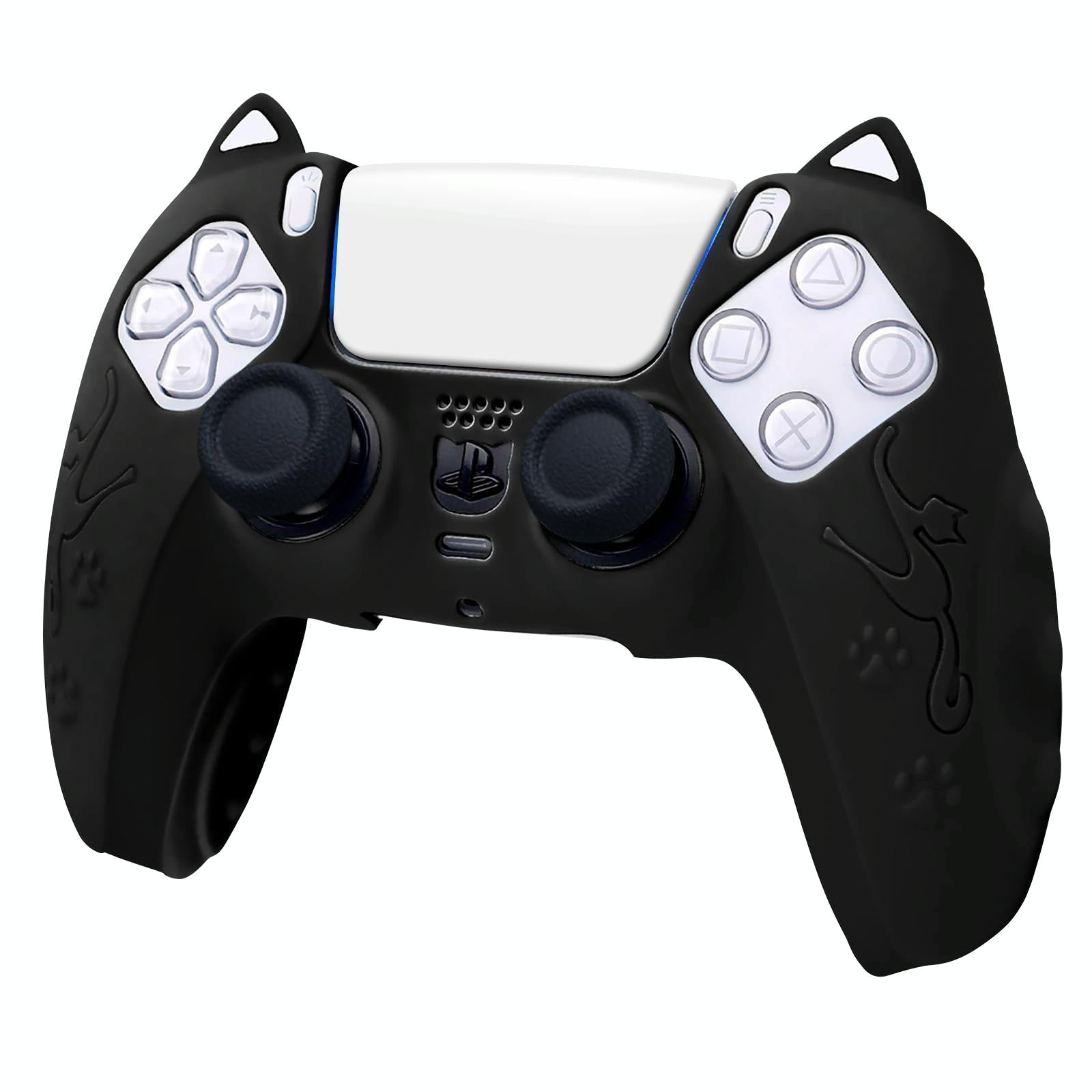 V562-A106506600ADE-202504181917-00 Silicone Cat Ear Gamepad Cover for Sony Ps5 - Black - Image 1