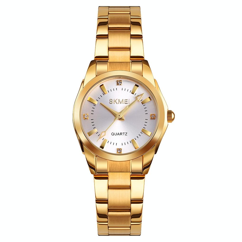 V562-A106530100AYS-202502220240-00 Waterproof Quartz Women Watch with Rhinestone Steel Strap - Delicate and Creative - Gold - Image 1