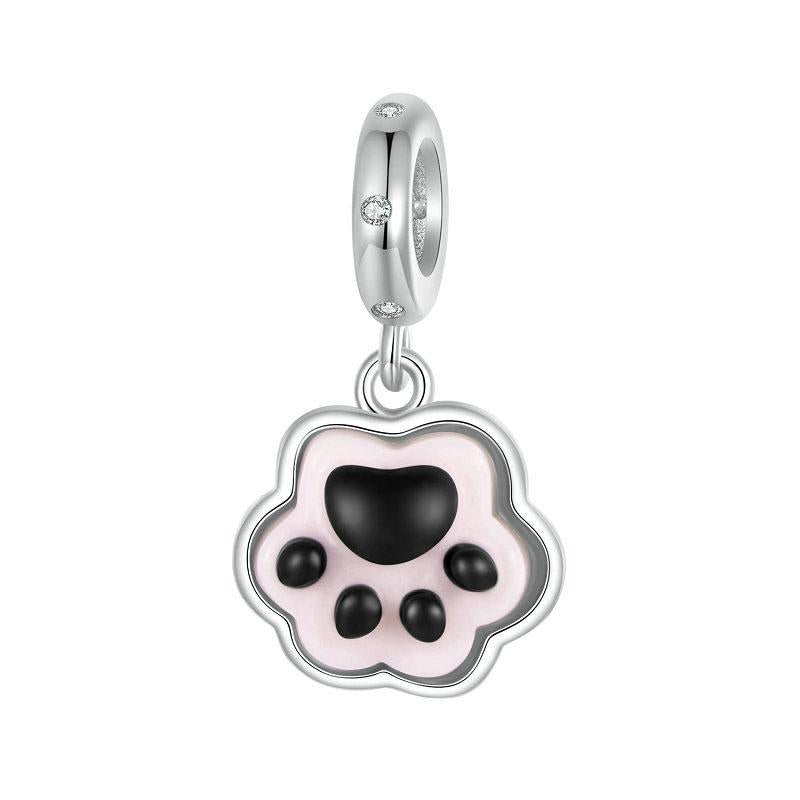 V562-A1069225060DBT-202504112017-00 925 Sterling Silver Platinum Plated Luminous Cat Claw Pendant - Image 1