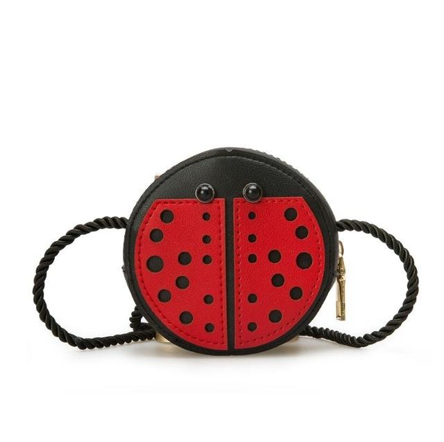 V562-A106968050DBT-202505191713-00 Adorable Kids' Tassel Purse Cute Cartoon Animals - Ladybug - Image 1