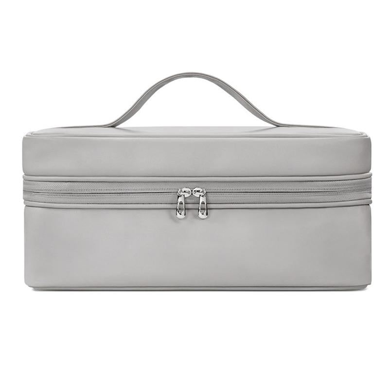V562-A1072443060DBT-202503041326-00 Multifunctional Leather Storage Bag for Dyson Airwrap - Grey - Image 1