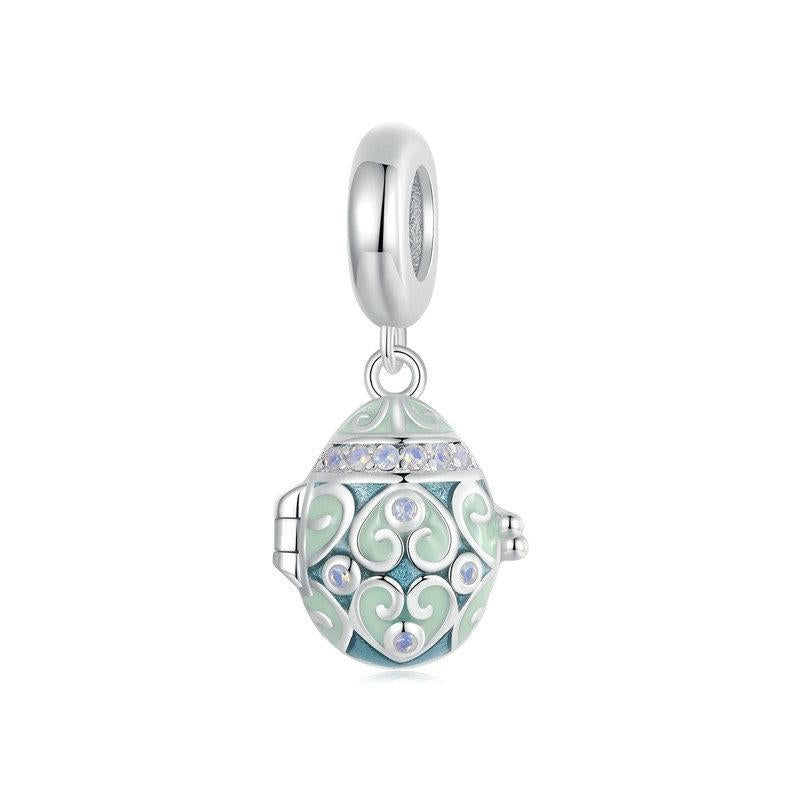 V562-A1073384060DBT-202504112030-00 925 Sterling Silver Easter Egg Diy Pendant - Image 1