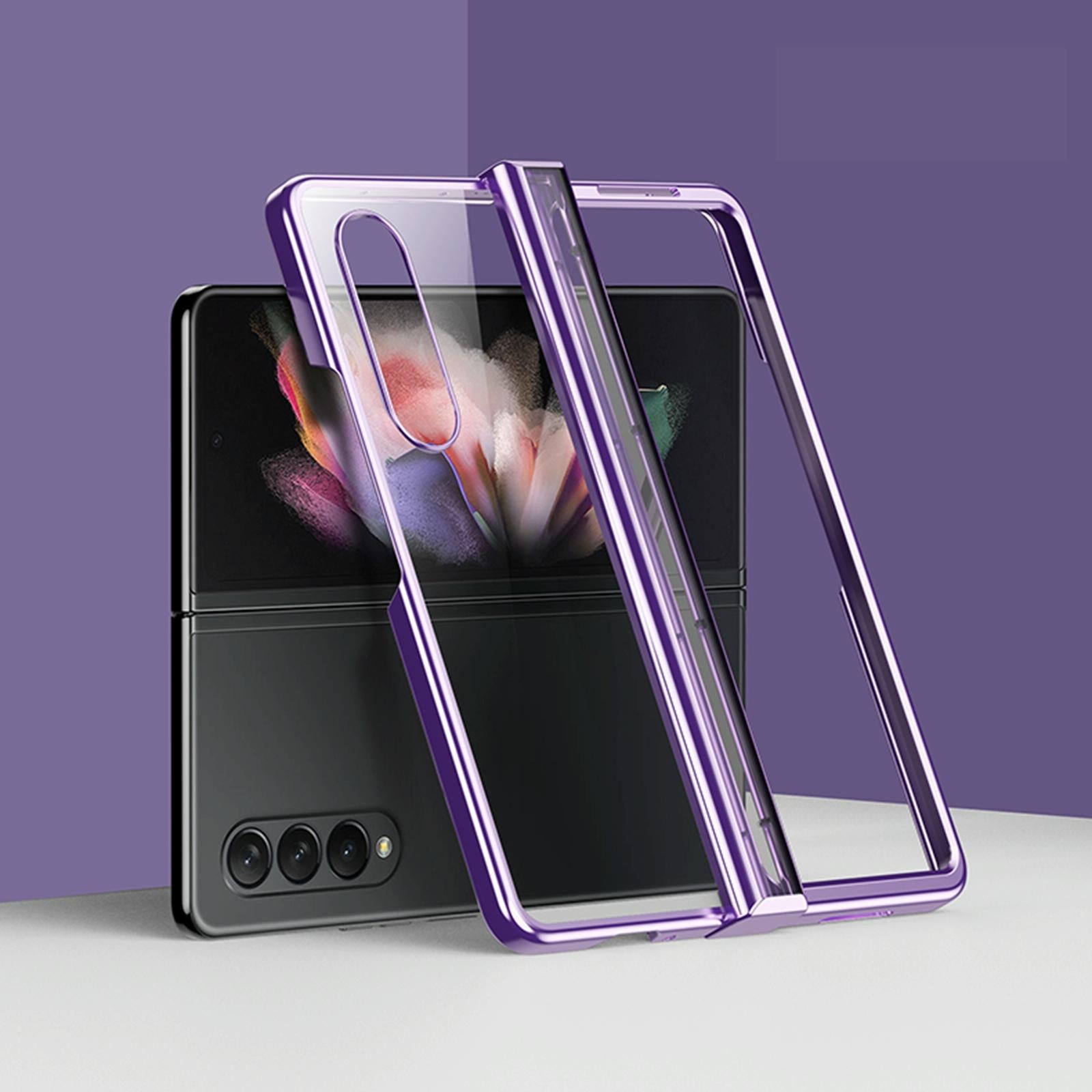 V562-A107392300ADE-202505291322-00 For Samsung Galaxy Z Fold4 5G Shockproof Pc Case - Full Coverage - Purple - Image 1