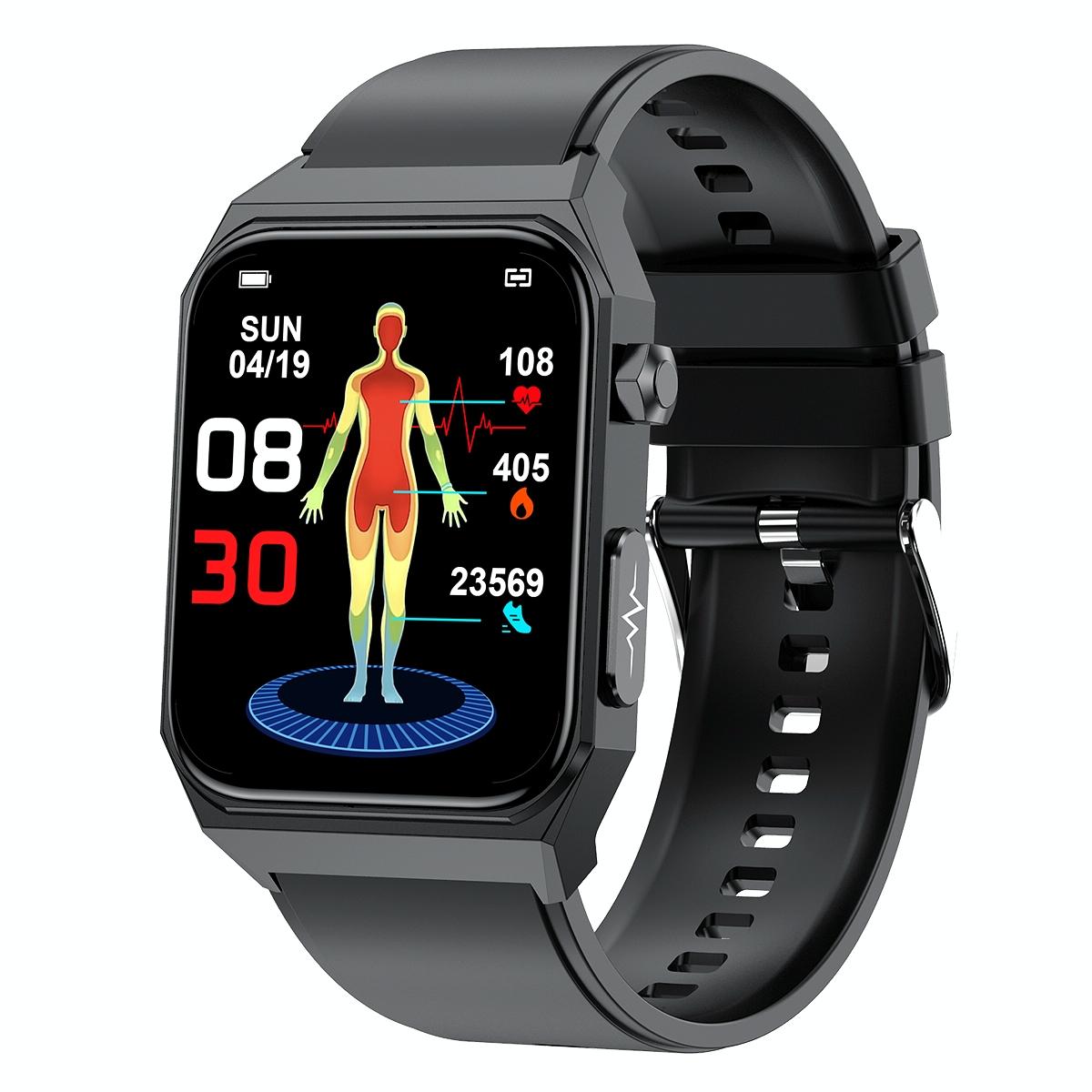 V562-A107567400ADE-202504251911-00 1.91 Inch Waterproof Ecg Smart Watch With Silicone Band Ip68 - Black - Image 1