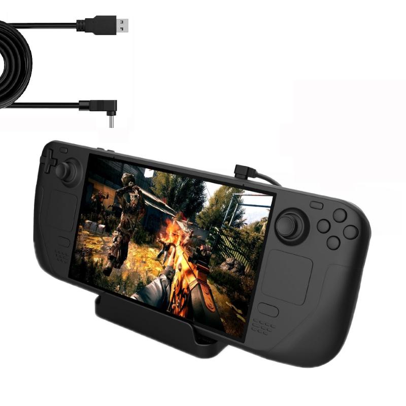 V562-A1075982060DBT-202502212100-00 Steam Deck Console Holder + Charging Cable Set 2 Pcs - Image 1