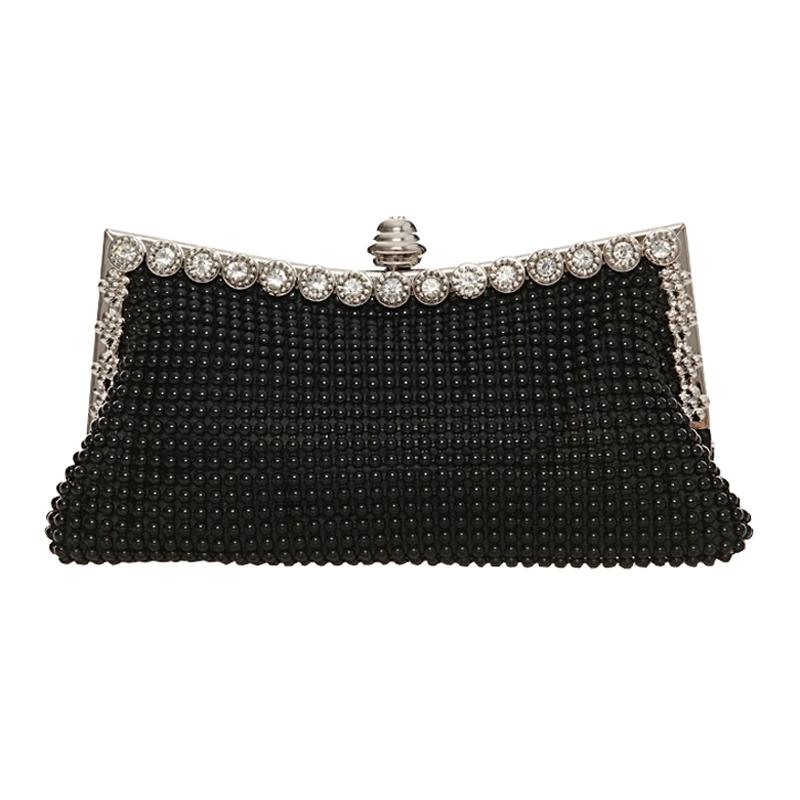 V562-A1076184060DBT-202503041336-00 Rhinestone Evening Clutch for Ladies - Beaded Banquet Bag - Black - Image 1