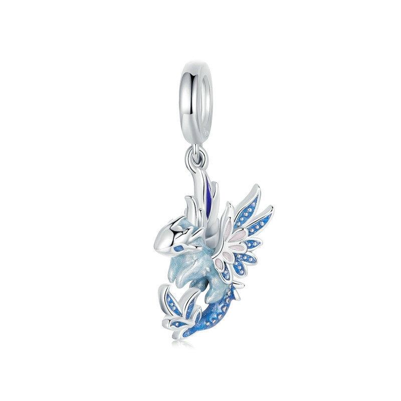 V562-A1077484060DBT-202504111522-00 925 Sterling Silver Dragon Pendant Beads - Image 1