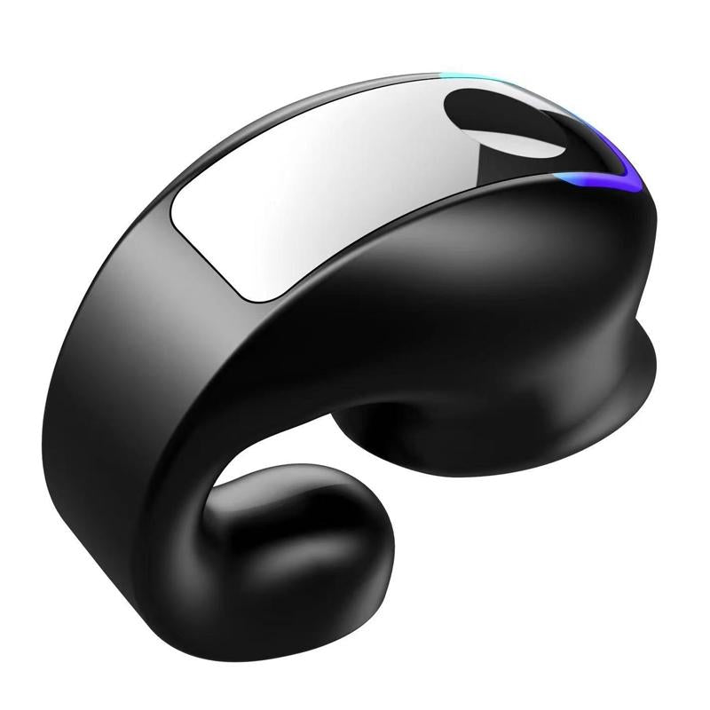V562-A1079153060DBT-202505261836-00 Lightweight Waterproof Bluetooth Earphone with Clip - Single-ear - Black - Image 1