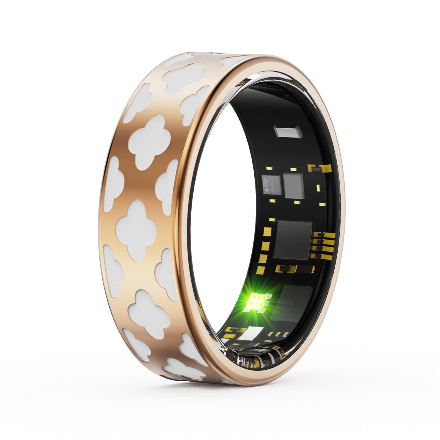 V562-A107947200AYS-202504281835-00 Smart Ring With Heart Rate Blood Oxygen Sleep Monitoring - Rose Gold Size 9 - Image 1