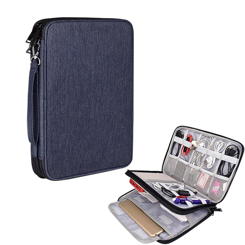 V562-A10799700ADE-202503032015-00 Waterproof Multi-function Storage Bag for Digital Accessories - l - Navy Blue - Image 1