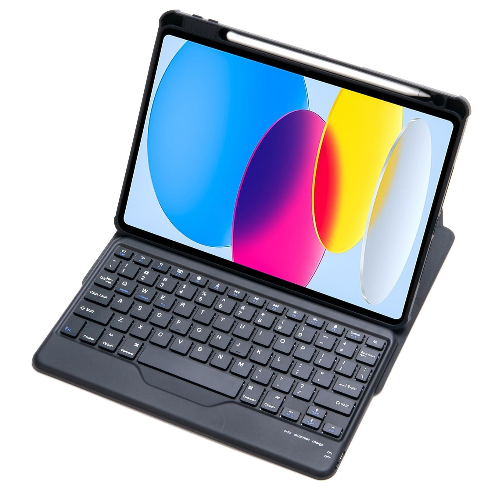 V562-A108017400ADE-202504292022-00 360 Rotation Bluetooth Keyboard Leather Case For Ipad 10.9 2022 - Black - Image 1