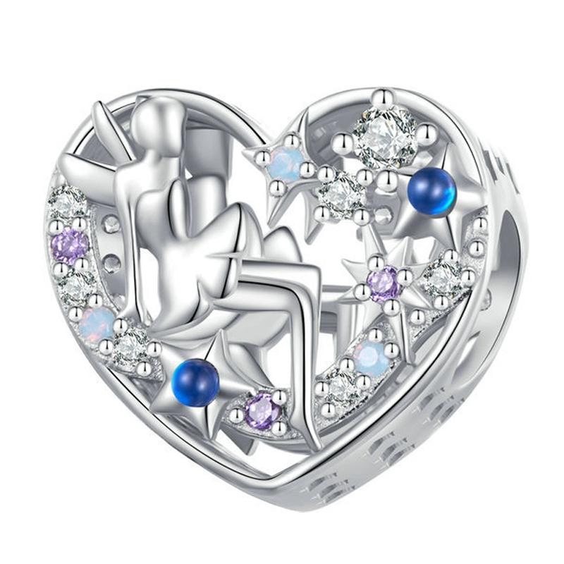 V562-A1081073060DBT-202504111810-00 925 Sterling Silver Diy Elf Heart Bead Bracelet & Necklace Set - Image 1